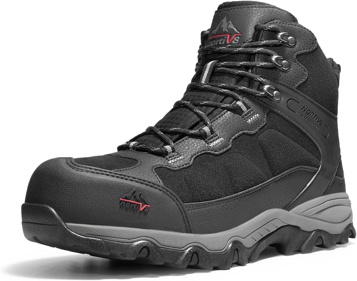 Amazon.com | NORTIV 8 Waterproof Steel Toe Boots for Men Slip